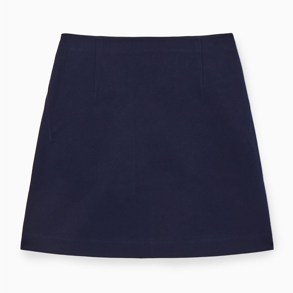 COS Navy Twill Mini Skirt